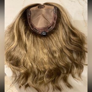 HAIR TOPPER NEW Wavy Synthetic Double Monofilament Jon Renau 12” length